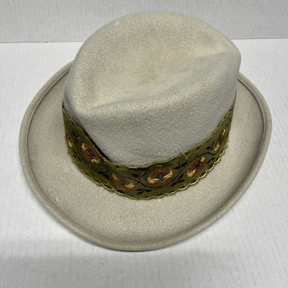 Original Dachstein Hut Vintage 100% Fur Felt  Cream Size O/S - Picture 1 of 7